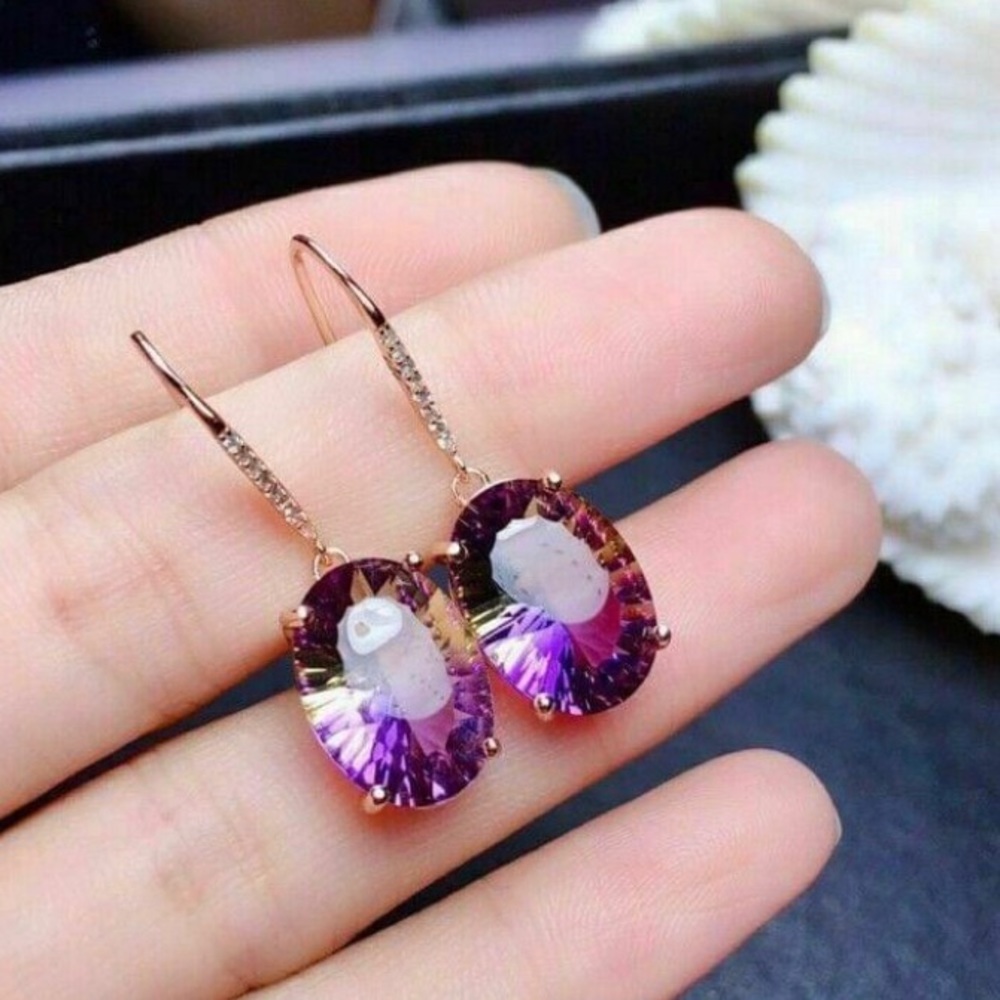 💌 Beautiful multicolored drops /rose gold tone